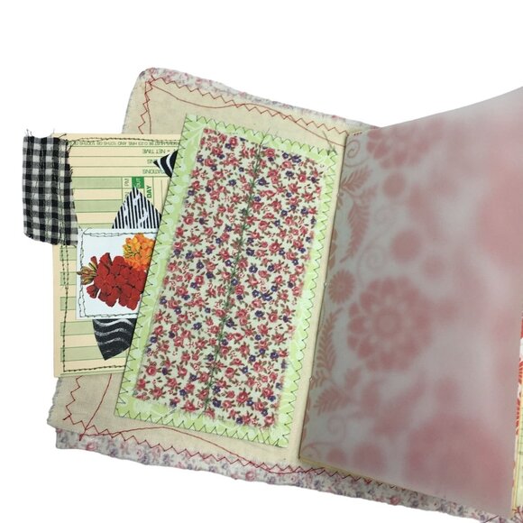 Writing Junk Journal Vintage Style Fabric Cover Diary Includes Ephemera No 6 u - Picture 8 of 10